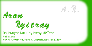 aron nyitray business card